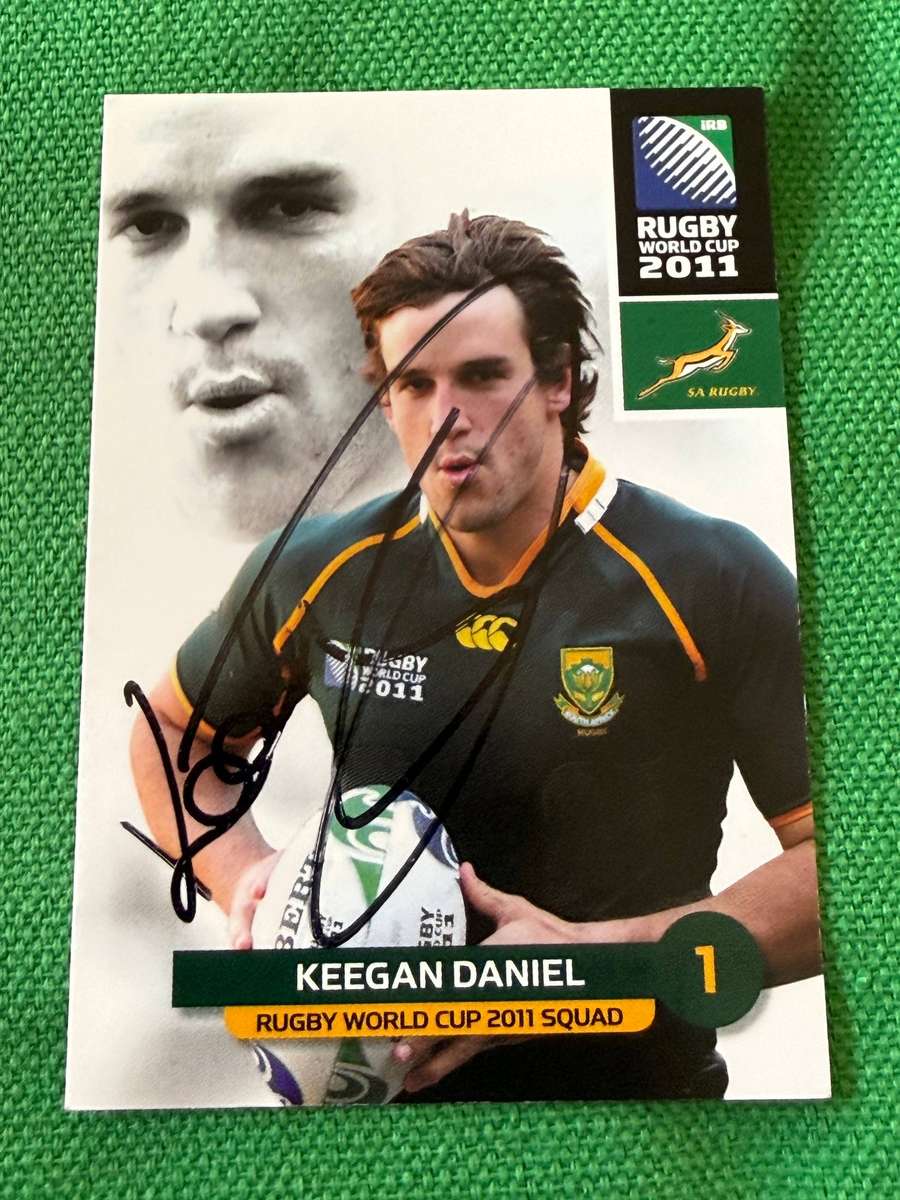 Rugby Card - *SIGNED* Keegan Daniel 2011 Big Ball Rugby Card (Depicting 2011 RWC Squad)