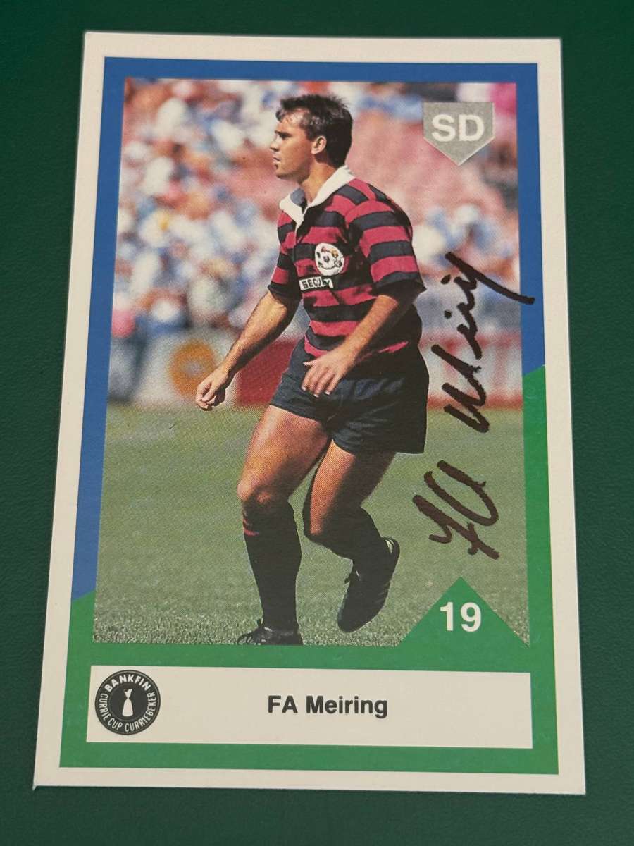 Rugby Card - *SIGNED* FA Meiring 1992 Sports Deck Rugby Card