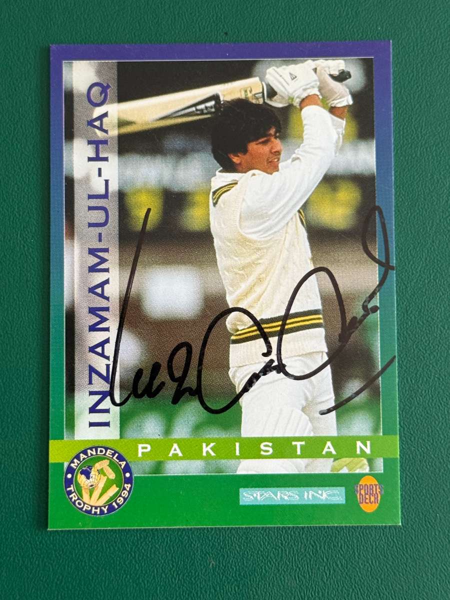 Cricket Card - *SIGNED* Inzamam-Ul-Haq 1994 Sports Deck Cricket Card