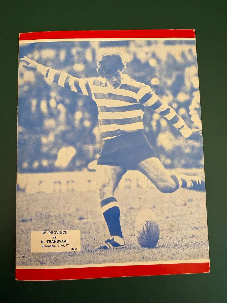 Rugby Programme - Western-Province vs Northern-Transvaal 11/06/1977