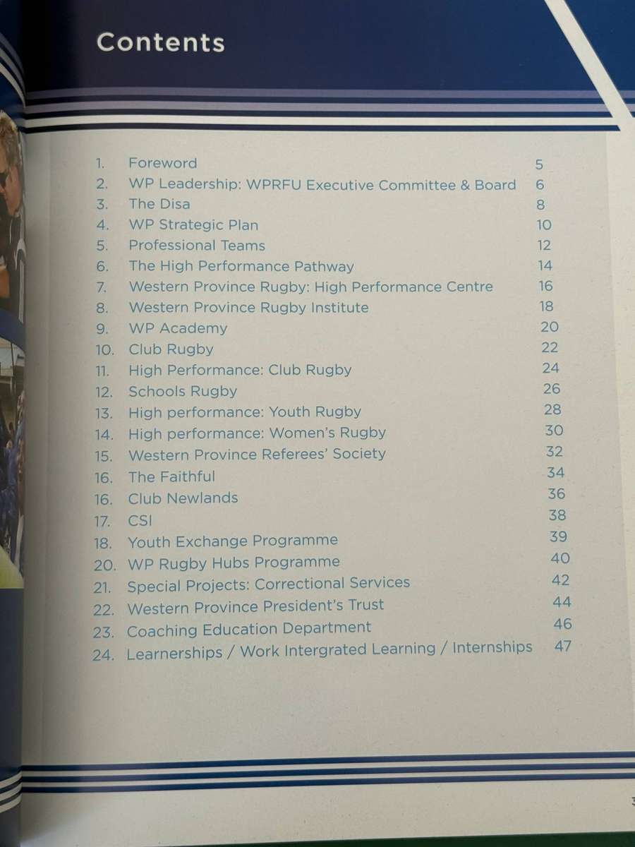 Rugby Publication - WP Rugby : In search of excellence 2013 (46 pages)