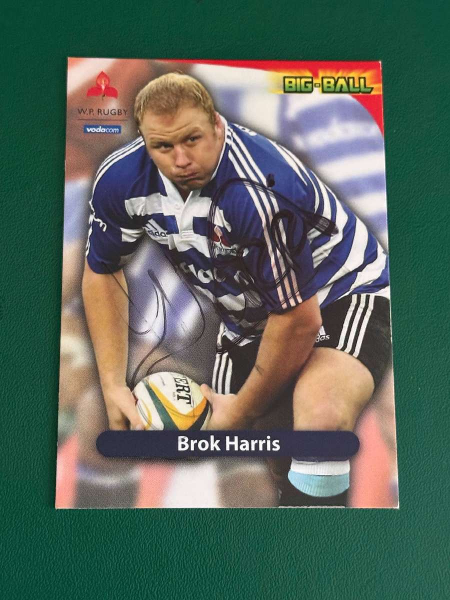 Rugby Card - *SIGNED* Brok Harris 2010 Big Ball Rugby Card