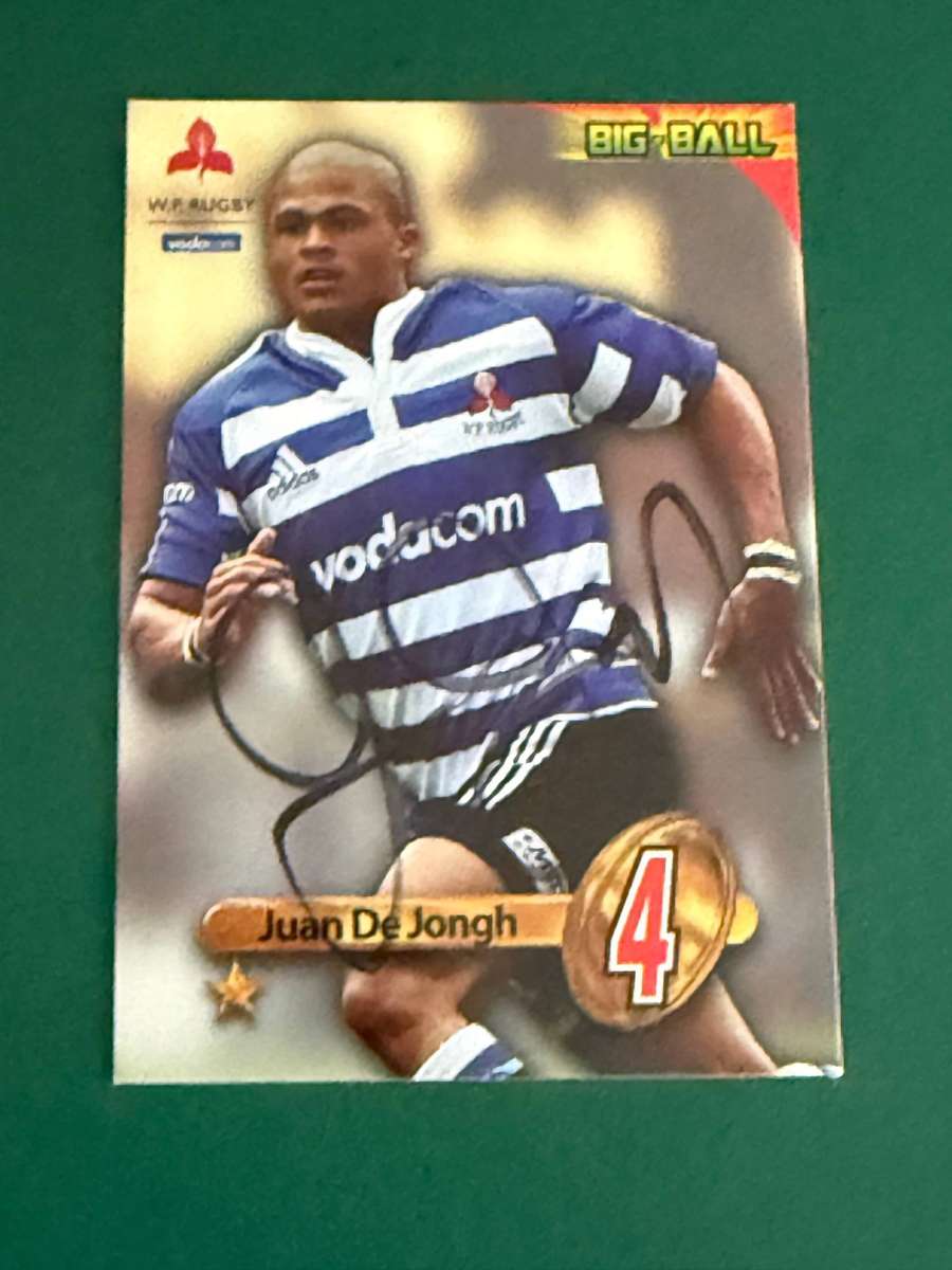 Rugby Card - *SIGNED* Juan de Jongh 2010 Big Ball Rugby Card