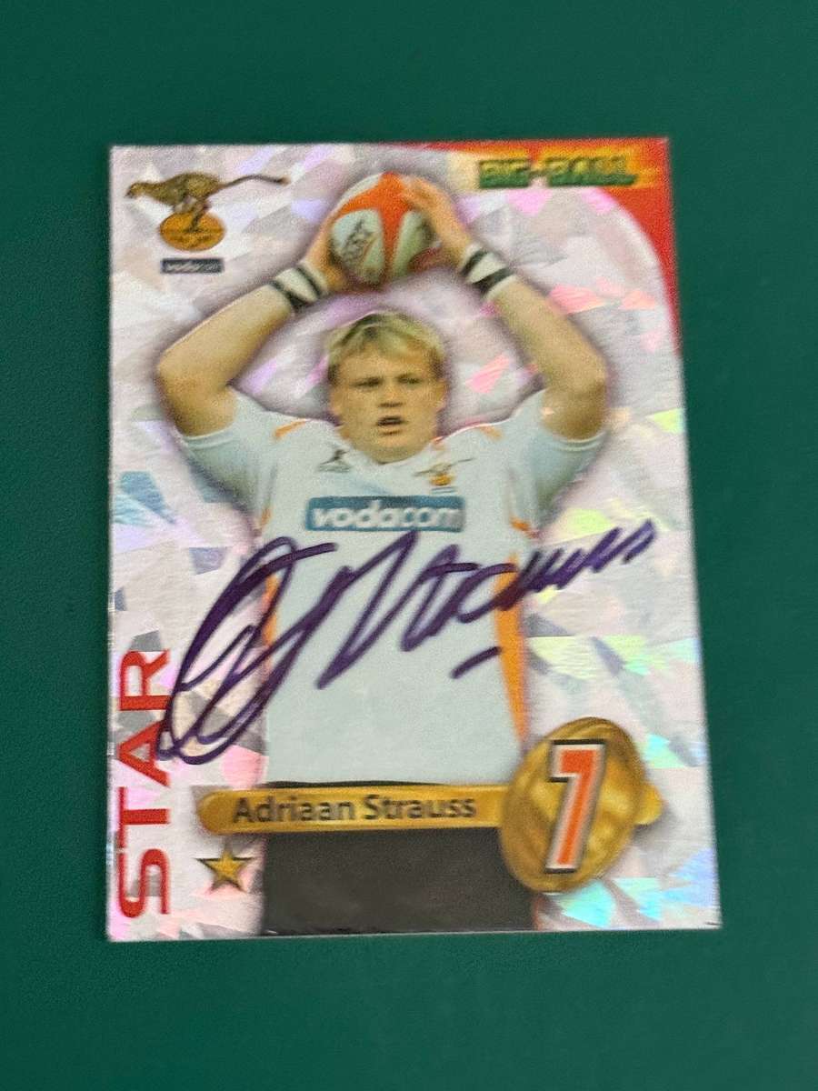 Rugby Card - *SIGNED* Adriaan Strauss 2010 Big Ball Rugby Card