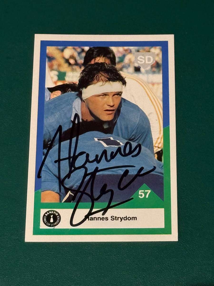 Rugby Card - *SIGNED* Hannes Strydom 1992 Sports Deck Rugby Card
