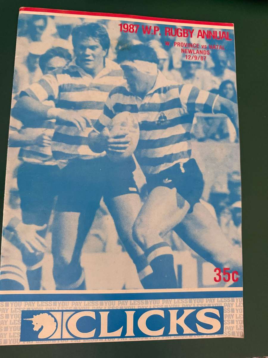 Rugby Programme - Western-Province vs Natal 12/09/1987