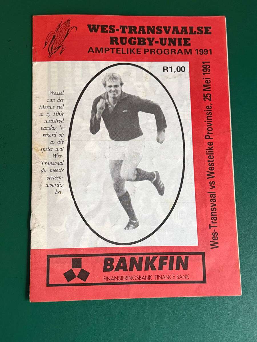 Rugby Programme - Western-Province vs Western Province 25/05/1991