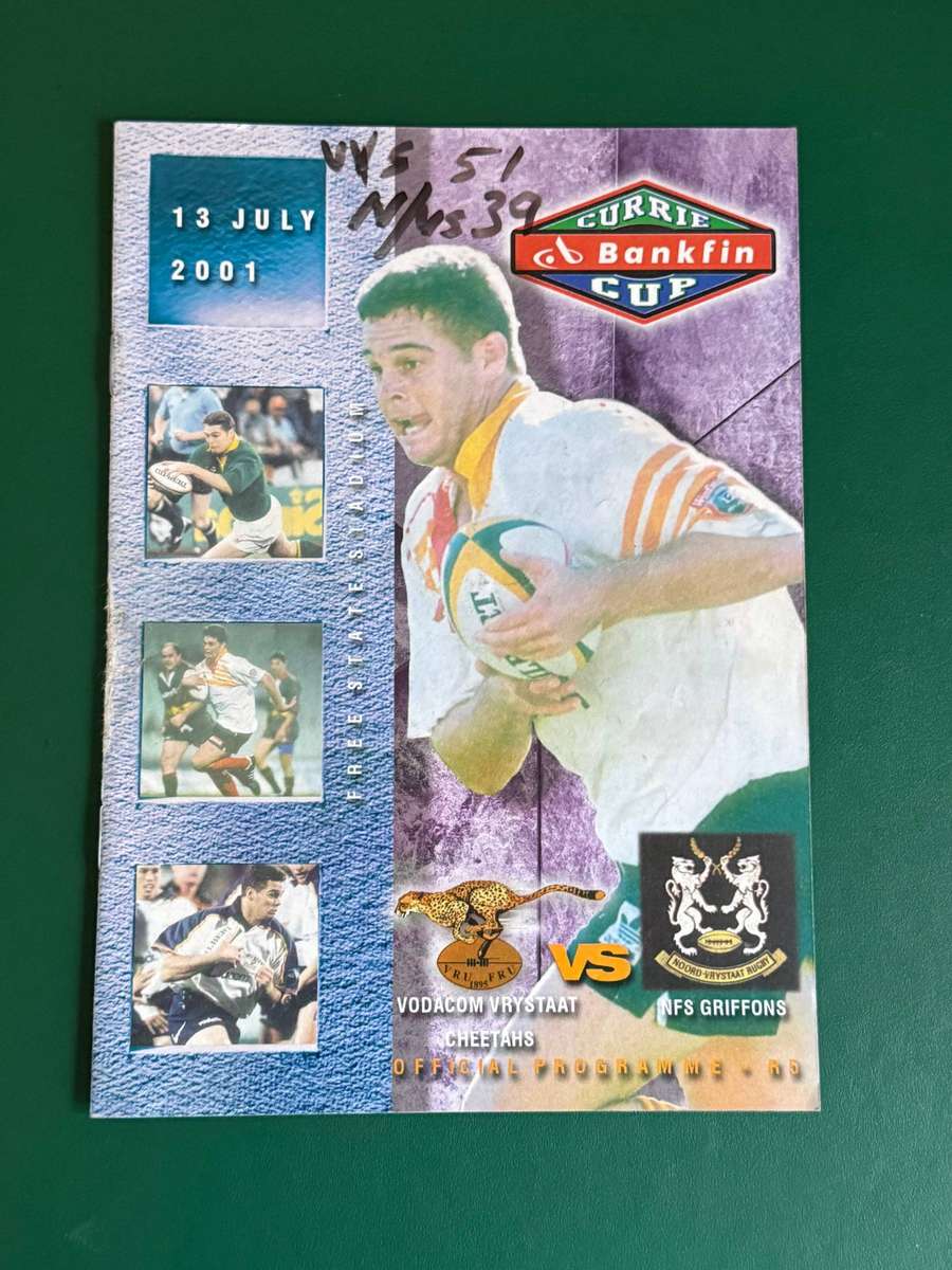 Rugby Programme - Cheetahs vs Griffons 13/07/2001