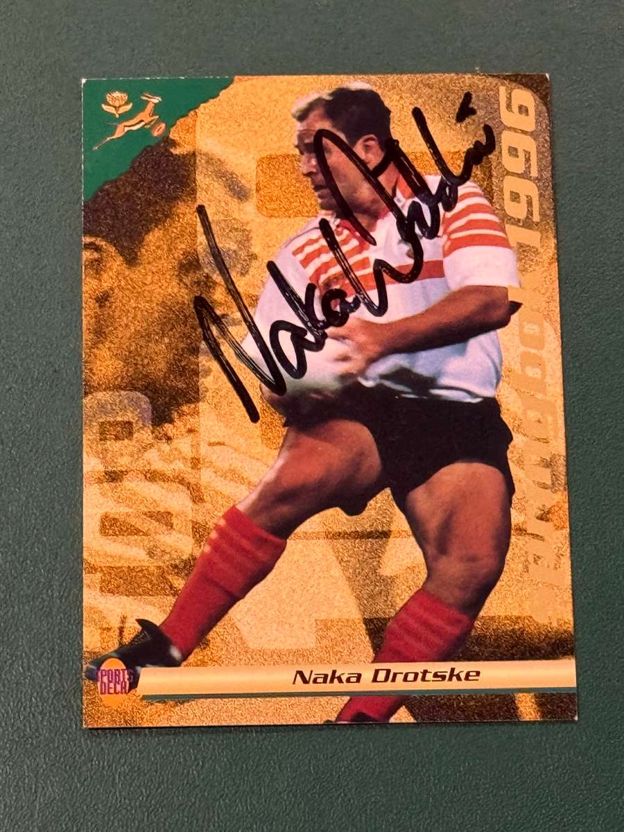 Rugby Card  *SIGNED* Naka Drotske 1996 Sports Deck Rugby Card