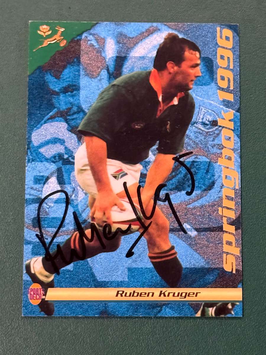 Rugby Card  *SIGNED* Ruben Kruger 1996 Sports Deck Rugby Card