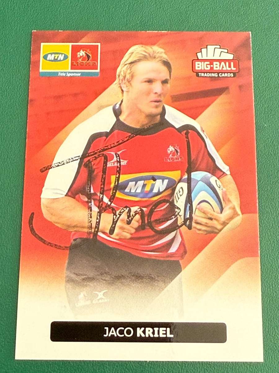 Rugby Card  *SIGNED* Jaco Kriel 2012 Big Ball Rugby Card
