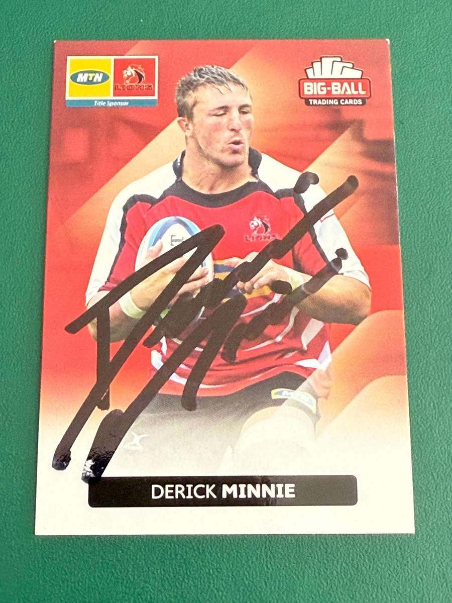Rugby Card  *SIGNED* Derick Minnie 2012 Big Ball Rugby Card