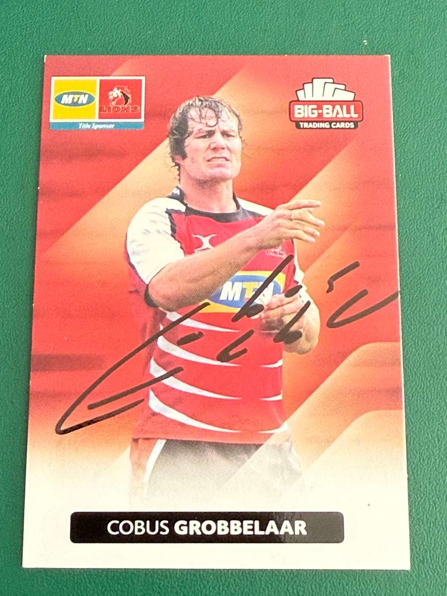Rugby Card  *SIGNED* Cobus Grobbelaar 2012 Big Ball Rugby Card