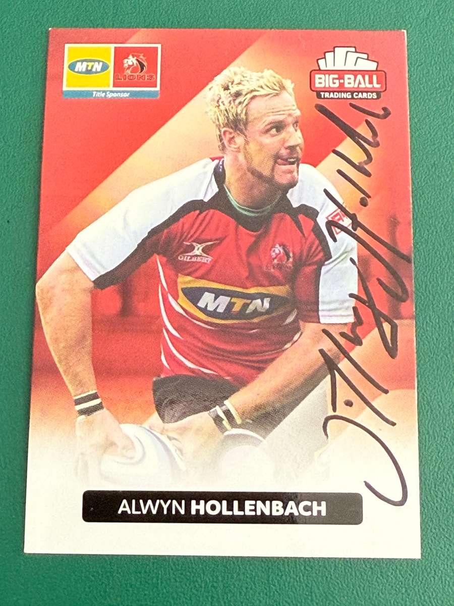 Rugby Card  *SIGNED* Alwyn Hollenbach 2012 Big Ball Rugby Card