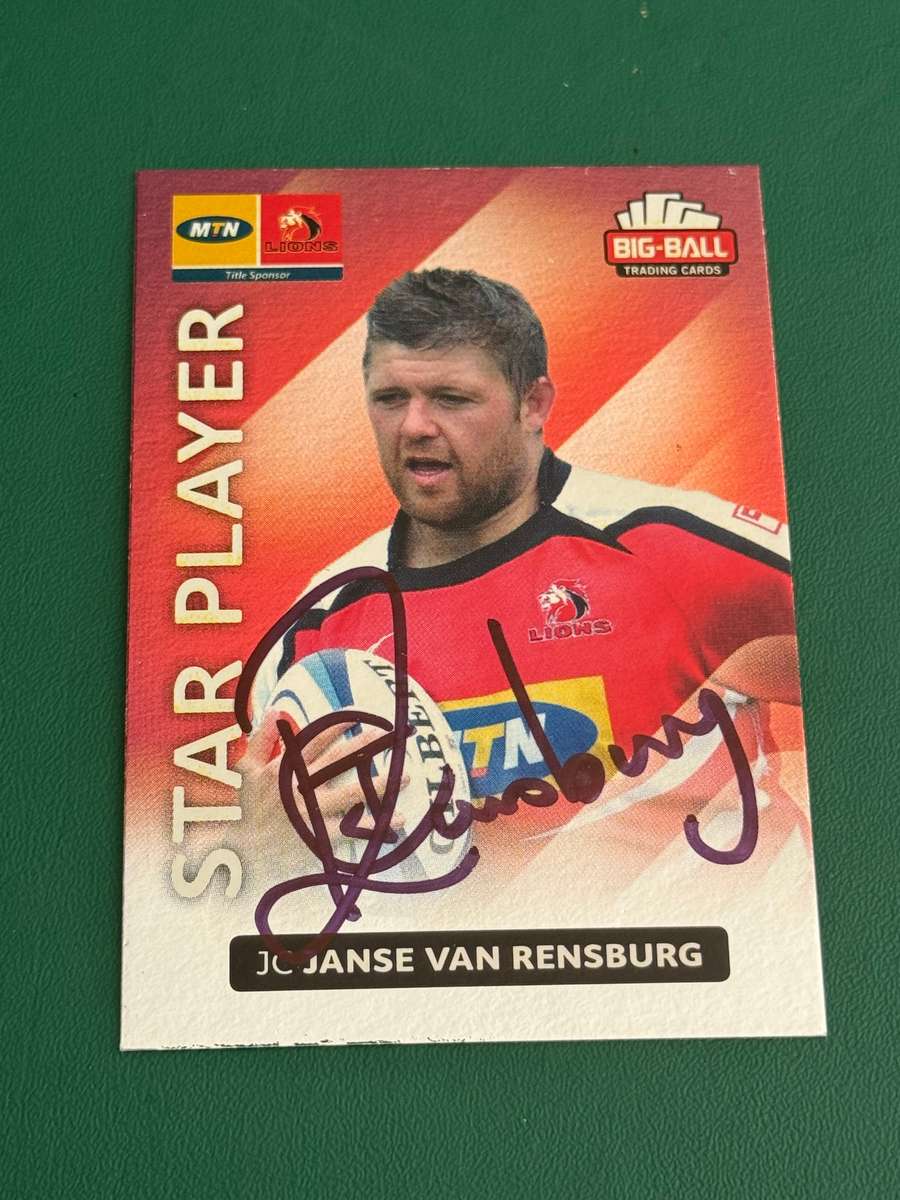 Rugby Card  *SIGNED* JC Janse Van Rensburg 2012 Big Ball Rugby Card