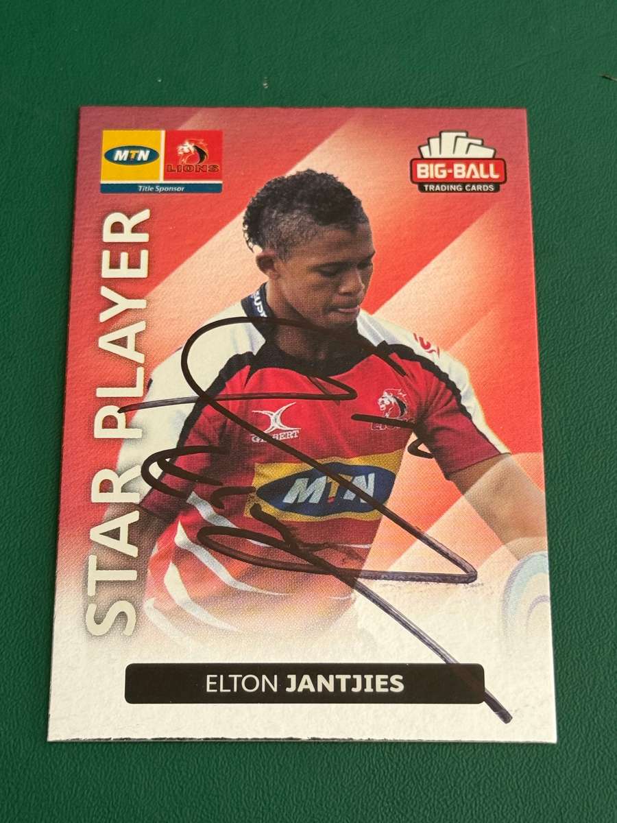 Rugby Card  *SIGNED* Elton Jantjies 2012 Big Ball Rugby Card