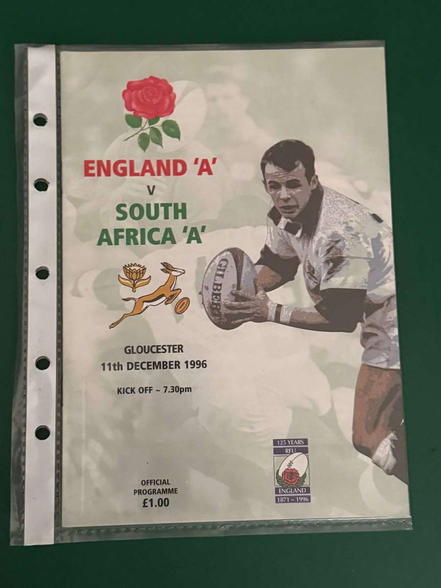 Rugby Programme - *TOUR* South-Africa A vs England A 11/12/1996