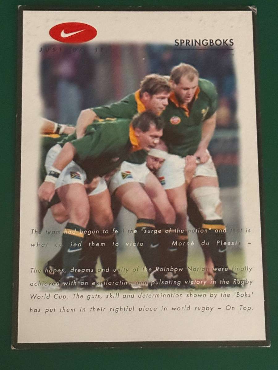Rugby Card - Springbok Front Row 1999/2000 Nike Rugby Card