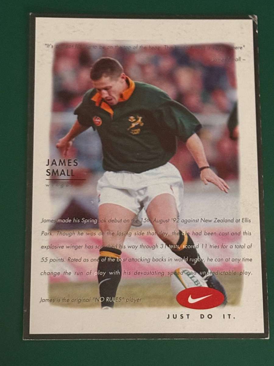 Rugby Card - James Small 1999/2000 Nike Rugby Card