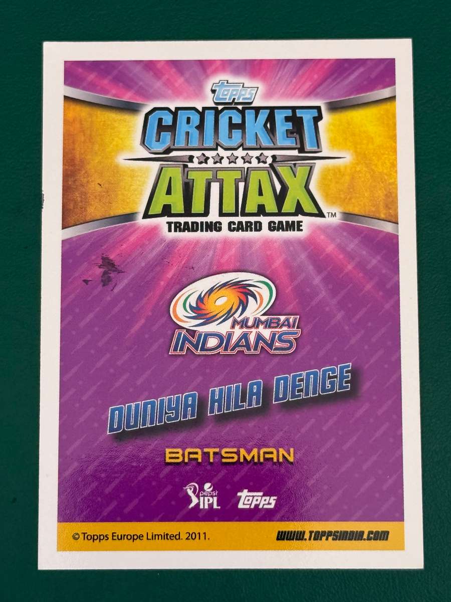 Cricket Card - *SIGNED* Rohit Sharma 2015 IPL Topps Cricket Card