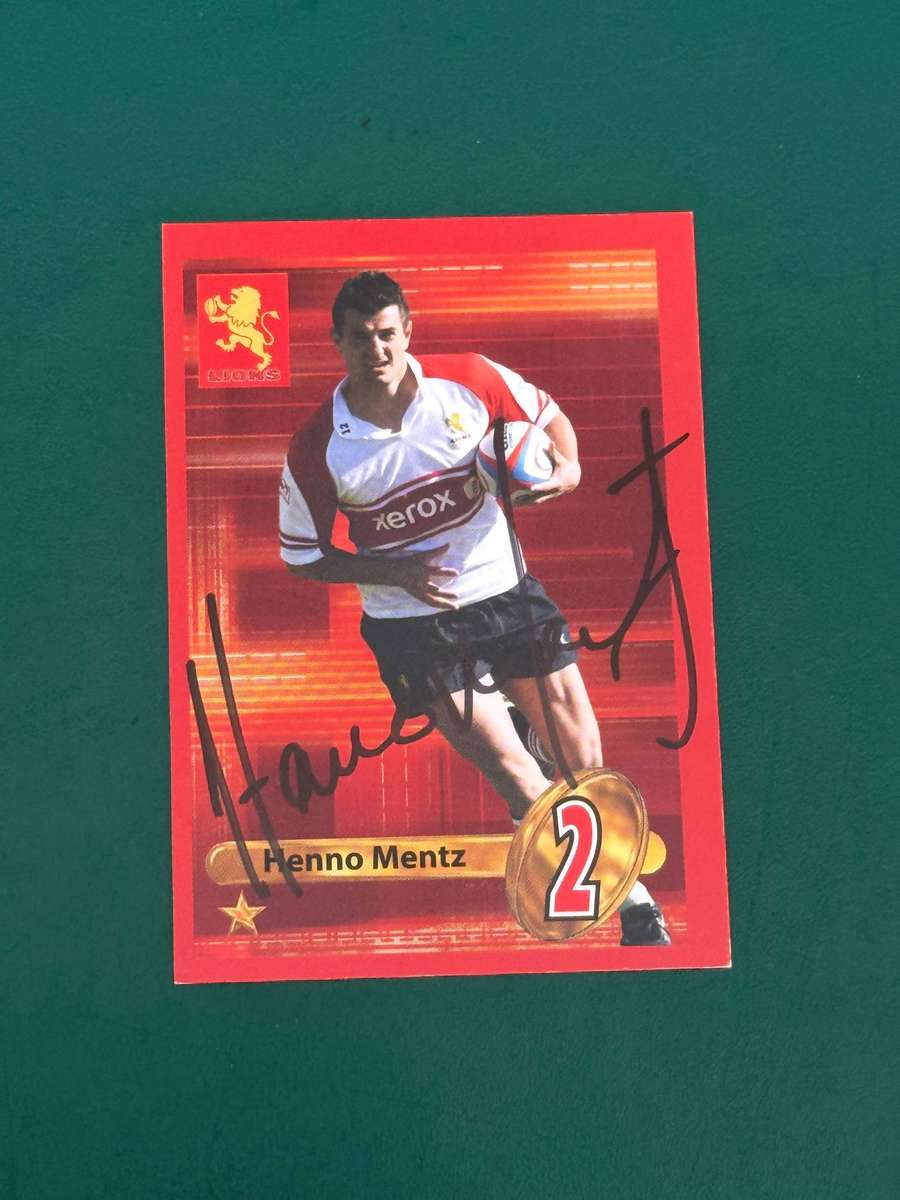 Rugby Card - *SIGNED* Henno Mentz 2009 Big Ball Rugby Card