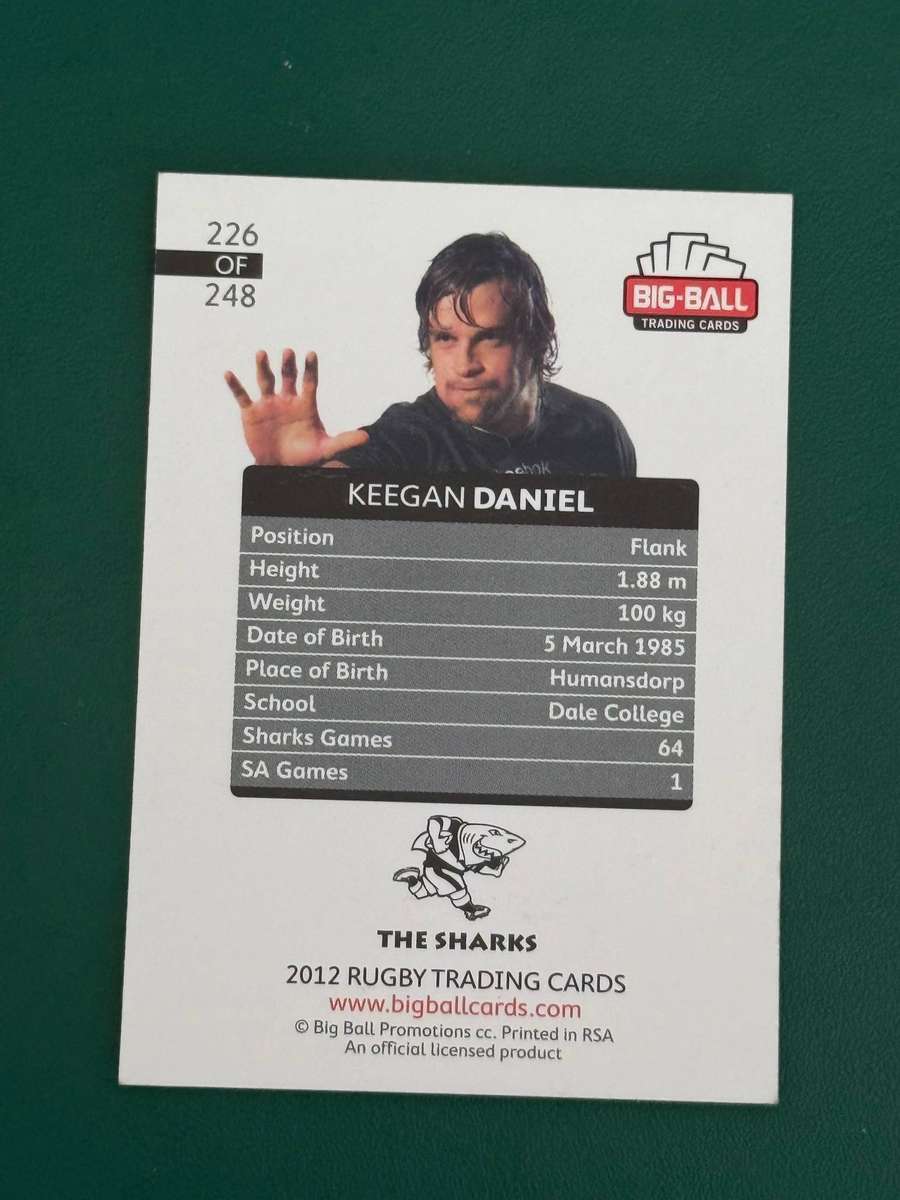 Rugby Card - *SIGNED* Keegan Daniel 2012 Big Ball Rugby Card