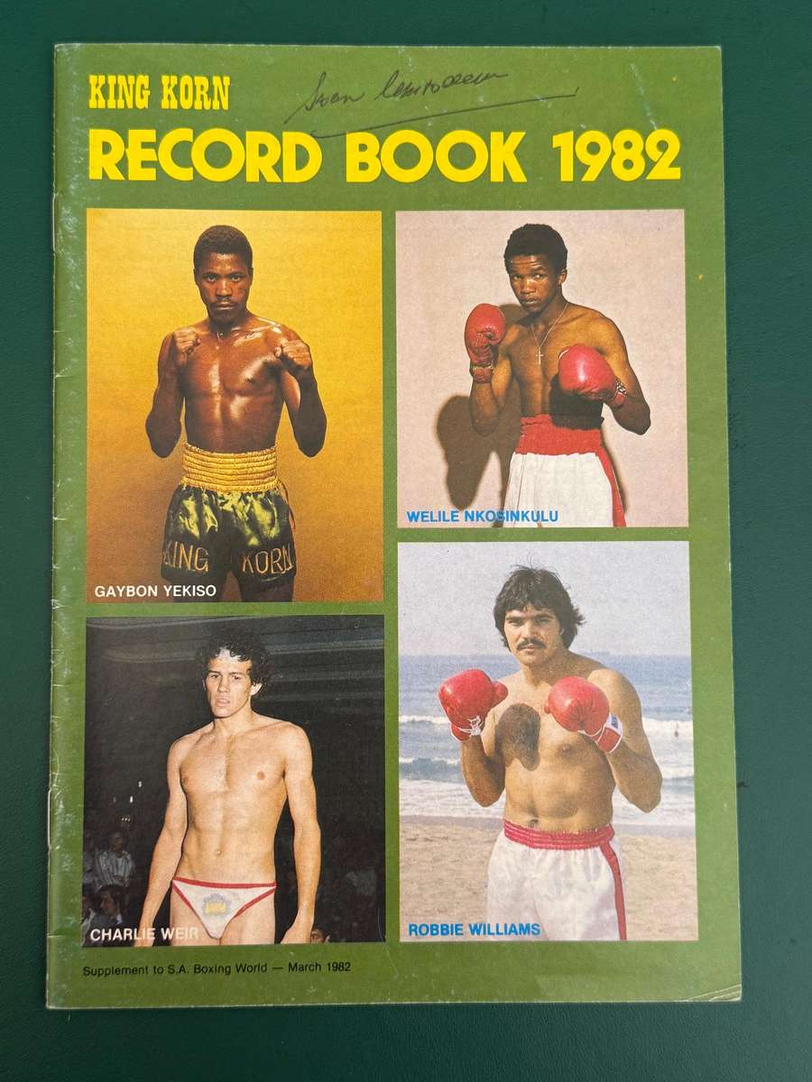 Boxing Booklet/Brochure - *SIGNED* King Korn Record Book 1982