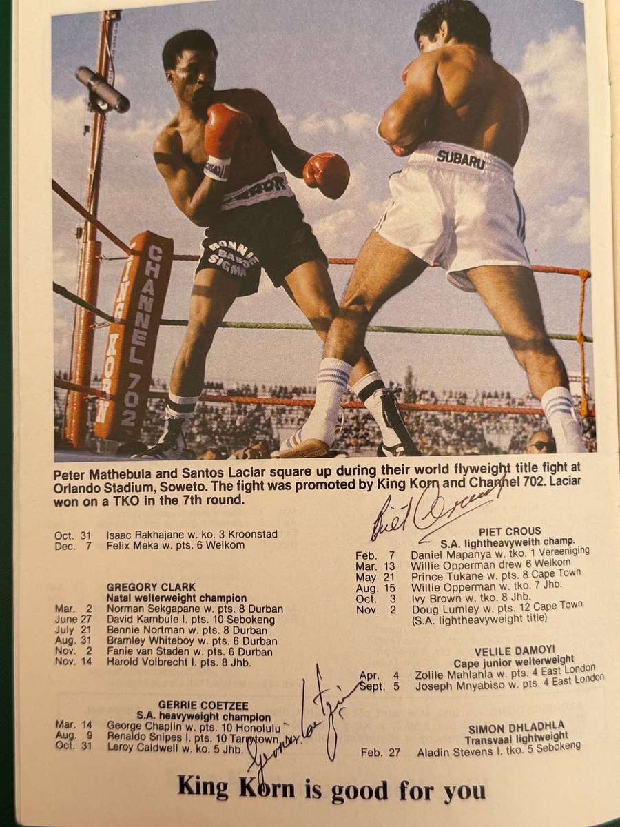 Boxing Booklet/Brochure - *SIGNED* King Korn Record Book 1982