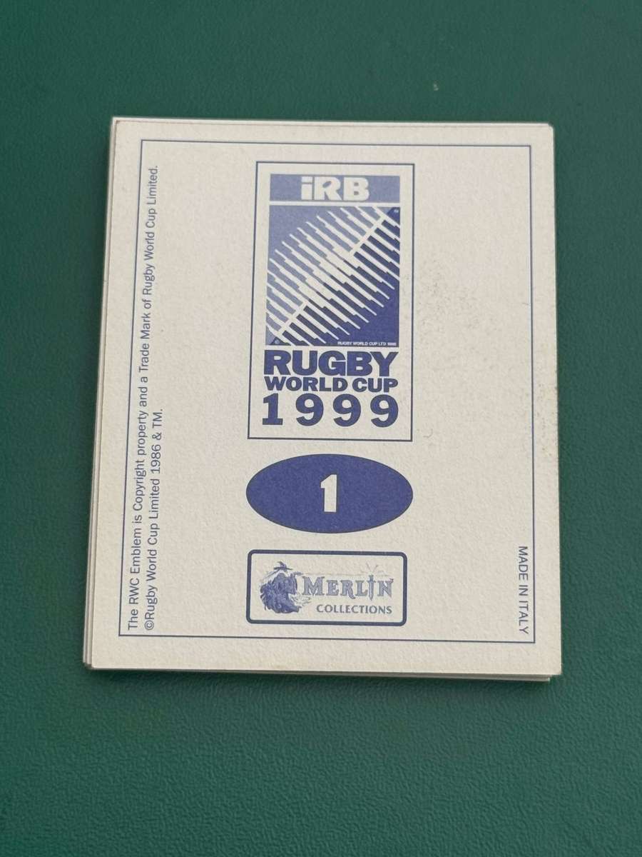 Rugby Card/Stickers - 1999 Rugby World Cup team emblems issued by Merlin