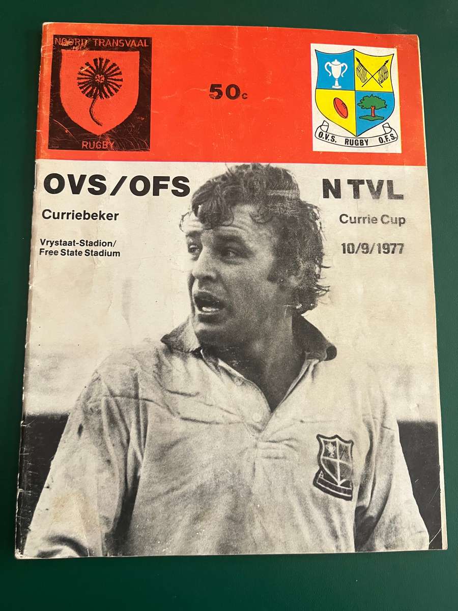 Rugby Programme - Free State vs Northern-Transvaal 10/09/1977