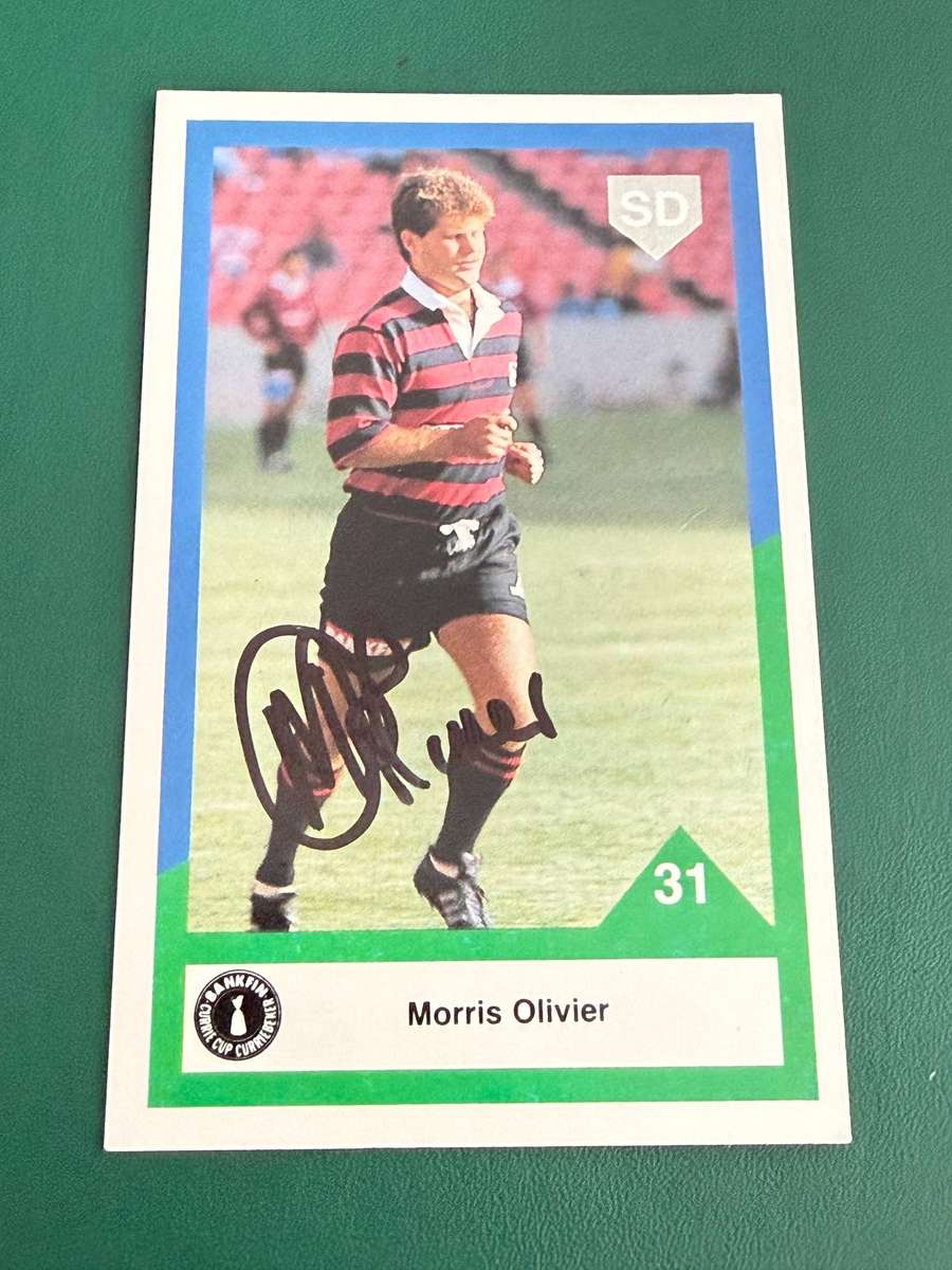 Rugby Card - *SIGNED* Morris Olivier 1992 Sports Deck Rugby Card