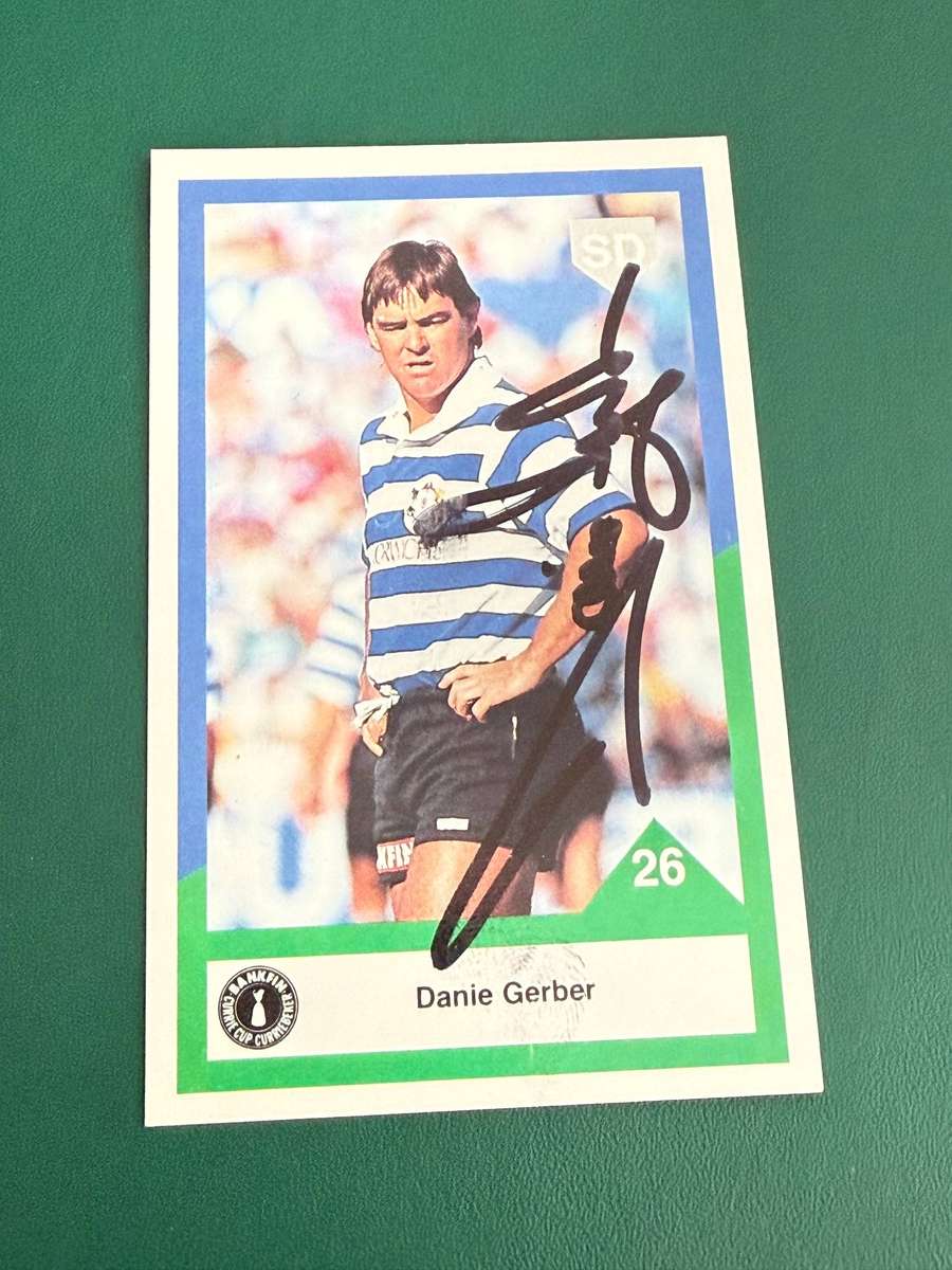 Rugby Card - *SIGNED* Danie Gerber 1992 Sports Deck Rugby Card