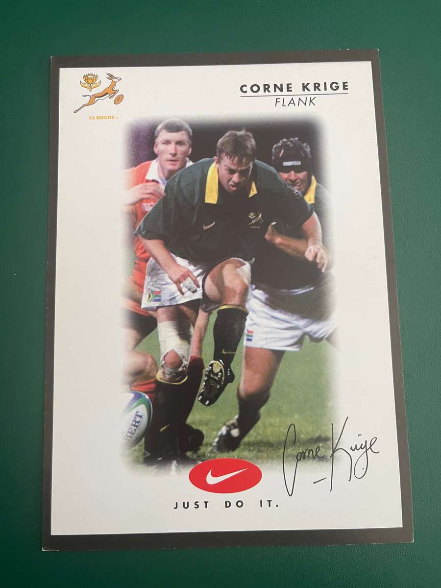 Rugby Card - Corne Krige 2000 Nike Rugby Card