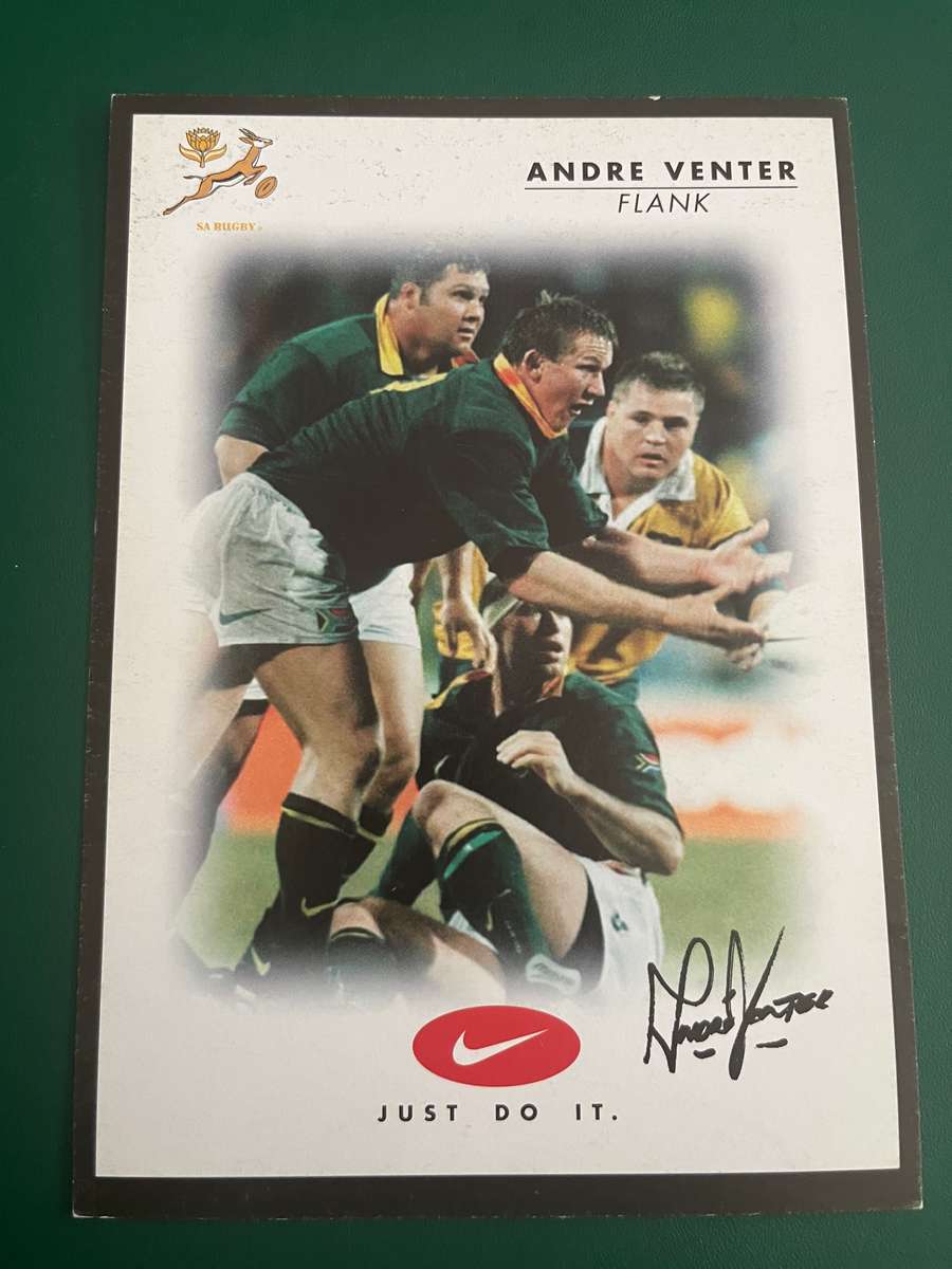 Rugby Card - Andre Venter 2000 Nike Rugby Card