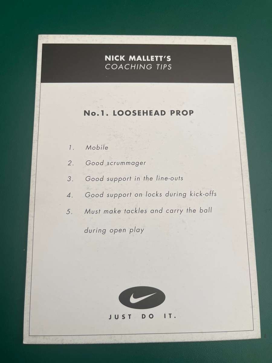 Rugby Card - Os du Randt 2000 Nike Rugby Card