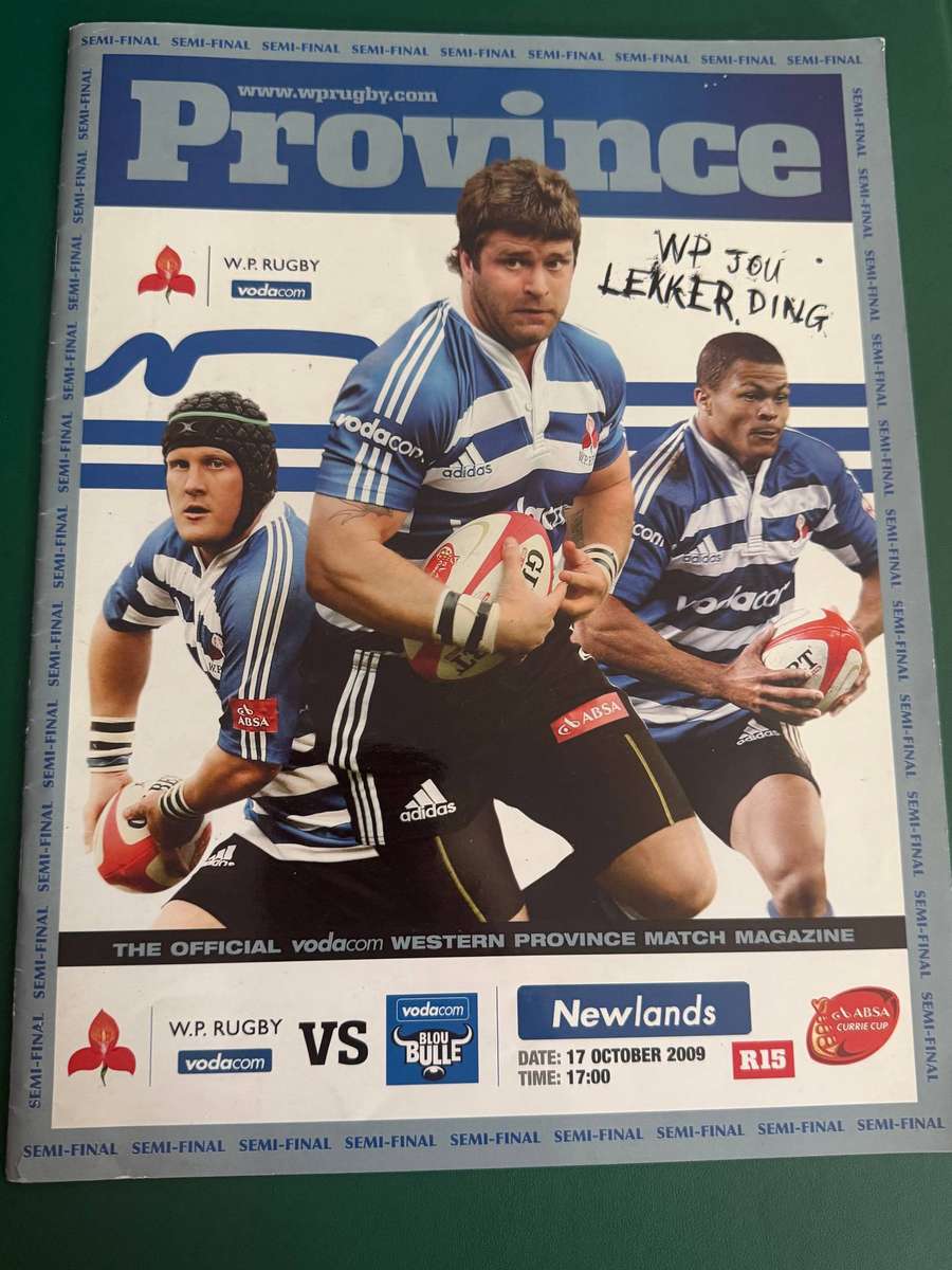Rugby Programme - Western-Province vs Bulls 17/10/2009