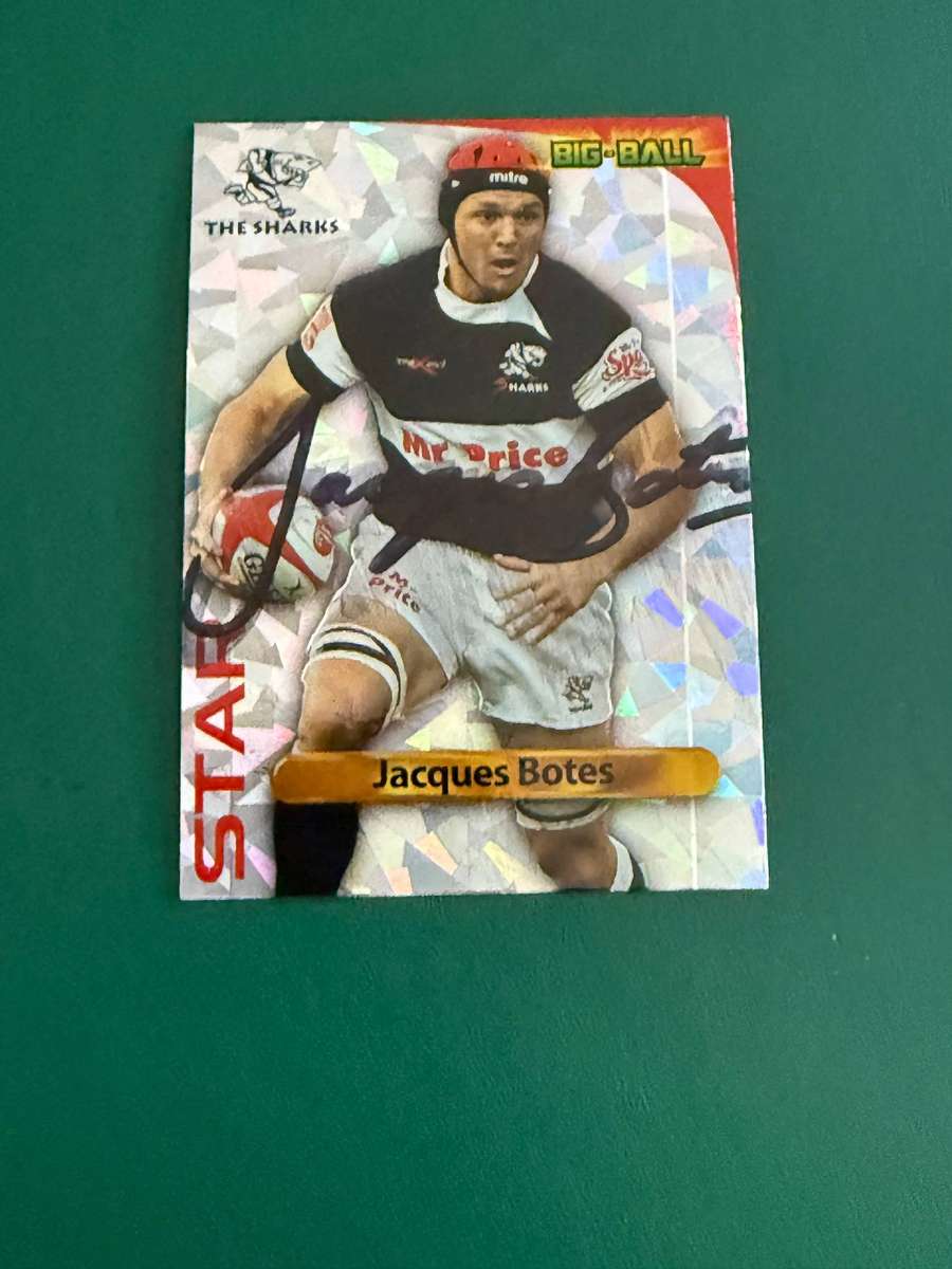 Rugby Card - *SIGNED* Jacques Botes 2010 Big Ball Rugby Card