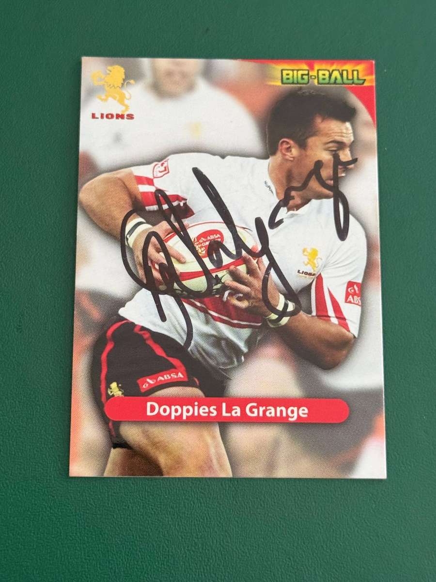 Rugby Card - *SIGNED* Doppies La Grange 2010 Big Ball Rugby Card