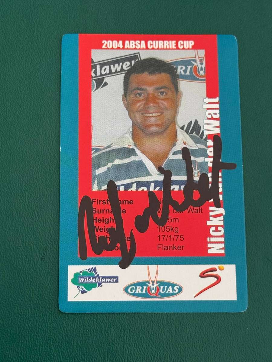Rugby Card - *SIGNED* Nicky van der Walt 2010 Big Ball Rugby Card