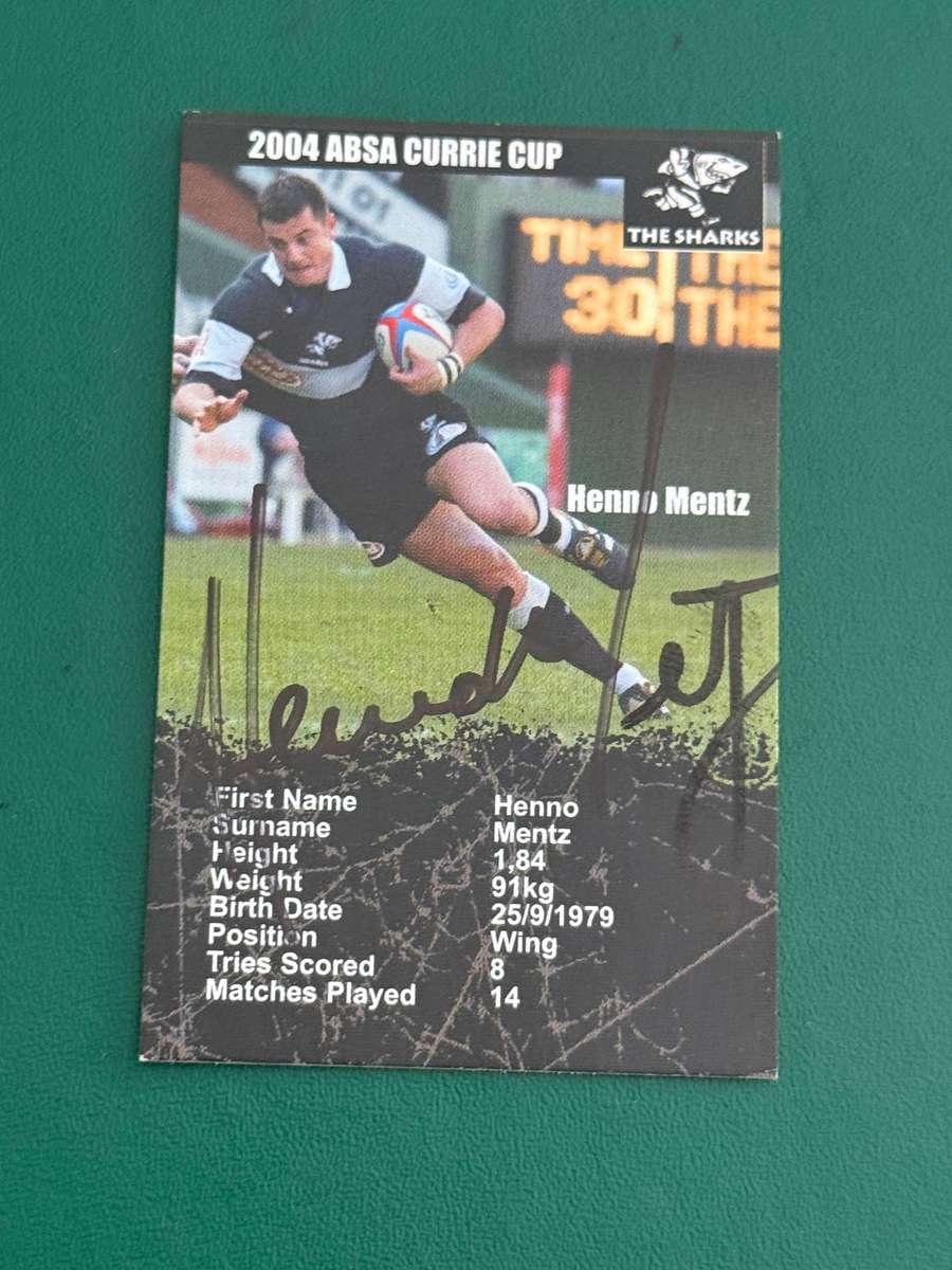 Rugby Card - *SIGNED* Henno Mentz 2010 Big Ball Rugby Card