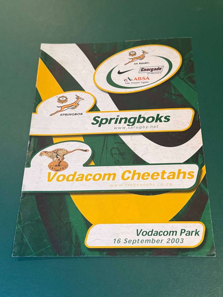 Rugby Programme - Springboks vs Cheetahs XV 16/09/2003