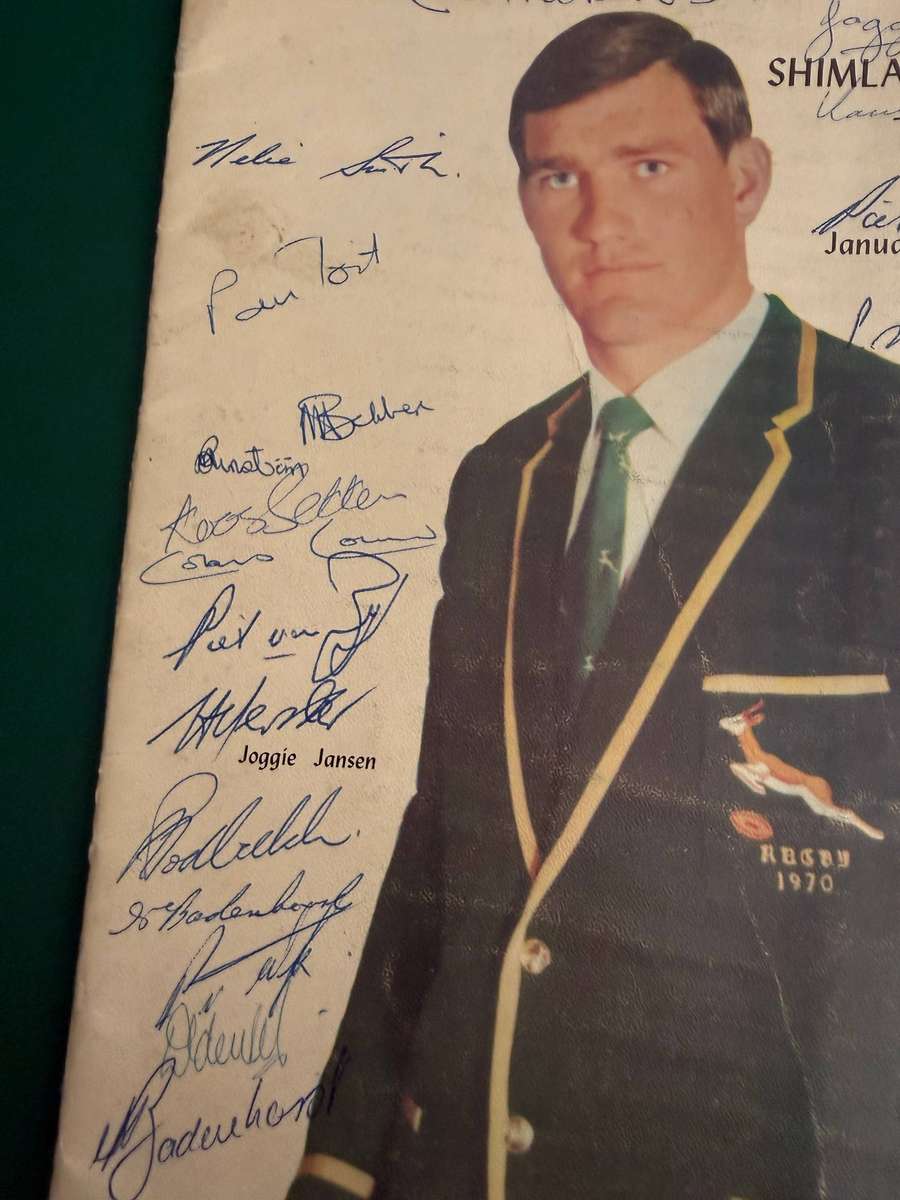 Rugby Guide - *SIGNED by 24/some Springboks* Shimlas European Tour 1974