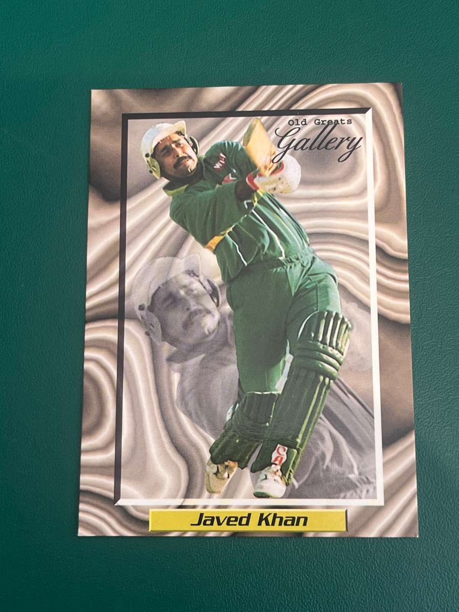 Cricket Card - Javed Khan Old Greats Gallery 1996 Sports Deck Cricket Card