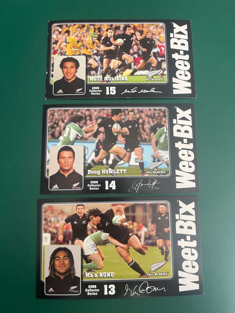 Rugby Cards - 14 * 2006 Weet Bix New Zealand All Black Rugby Cards