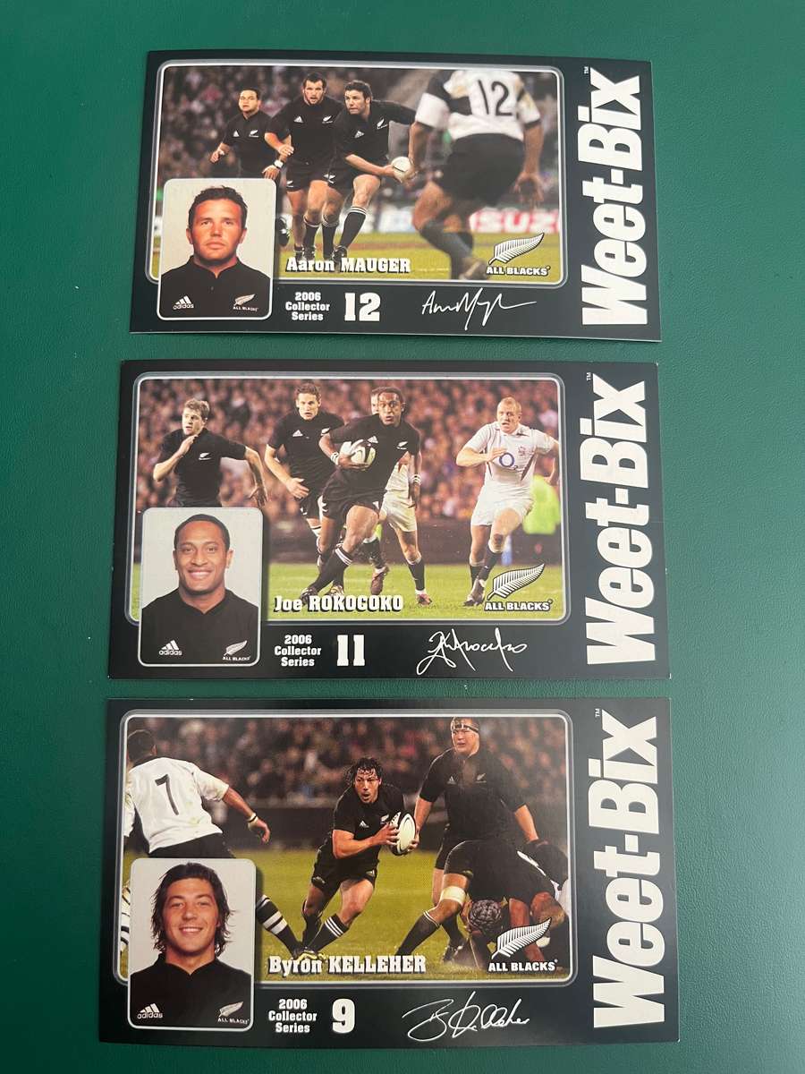 Rugby Cards - 14 * 2006 Weet Bix New Zealand All Black Rugby Cards