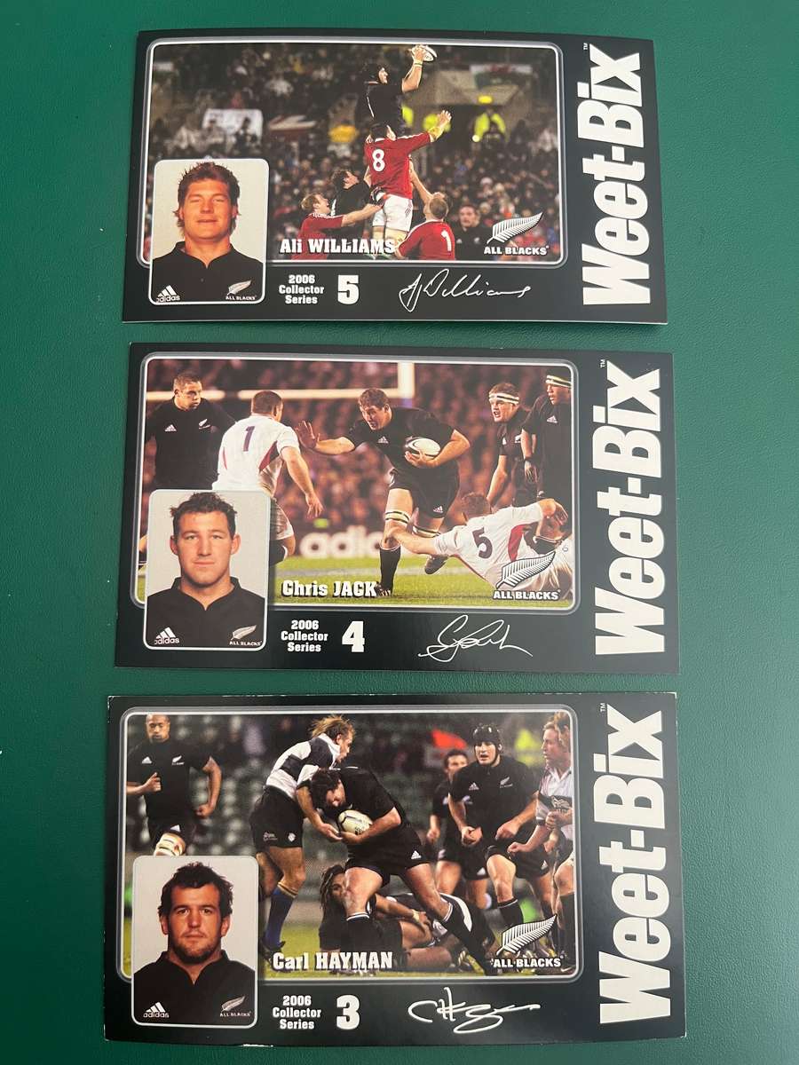 Rugby Cards - 14 * 2006 Weet Bix New Zealand All Black Rugby Cards