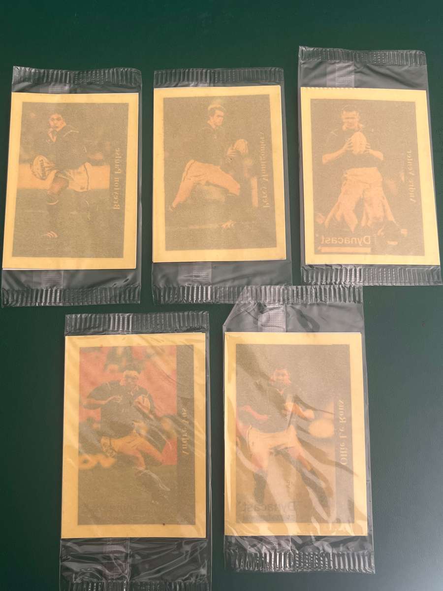 Rugby Cards - 5 * 2001 Dynacast Rugby Tatoo Cards