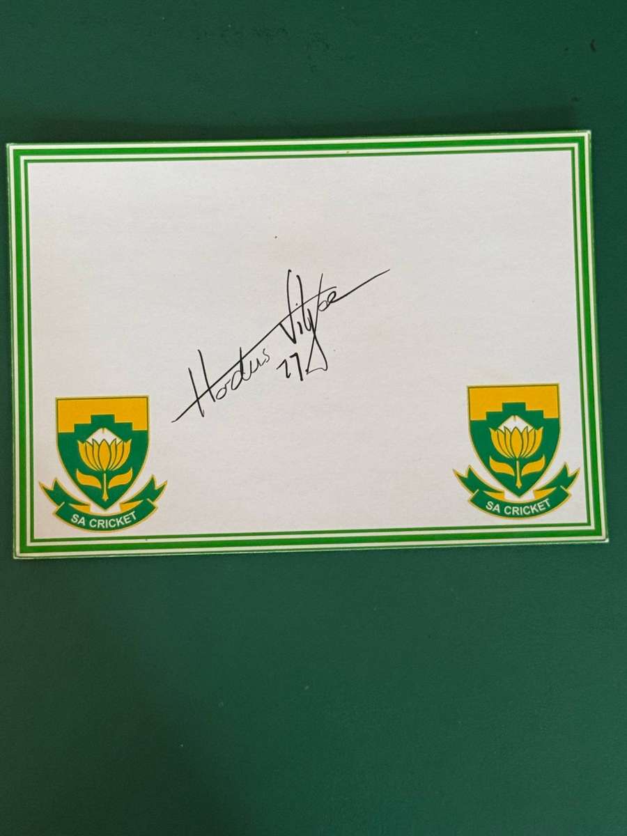 Cricket Autograph - Hardus Viljoen (South-Africa 2016)