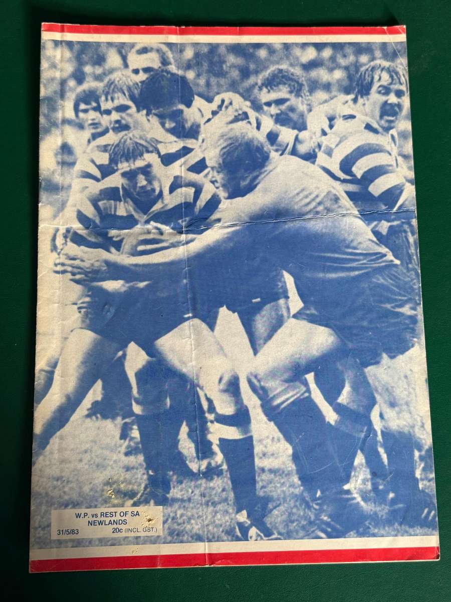 Rugby Programme - Western-Province vs Rest of South-Africa 31/05/1983