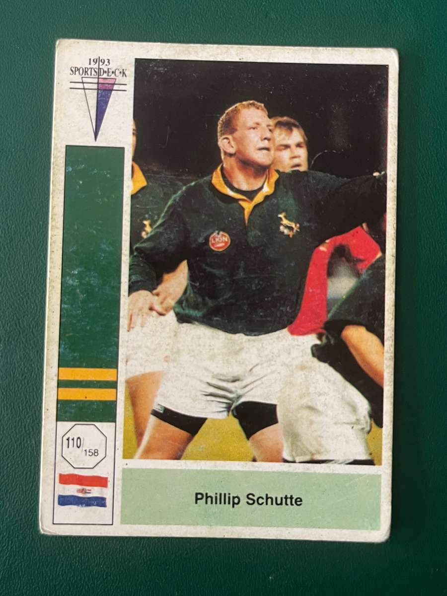 Rugby Card - Phillip Schutte 1993 Sports Deck Rugby Card
